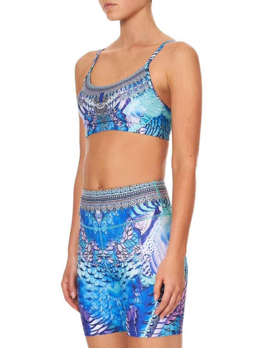 Camilla MoonDance Active Crop Top Sports Bra and Biker Running Shorts Size XS - Picture 3 of 15